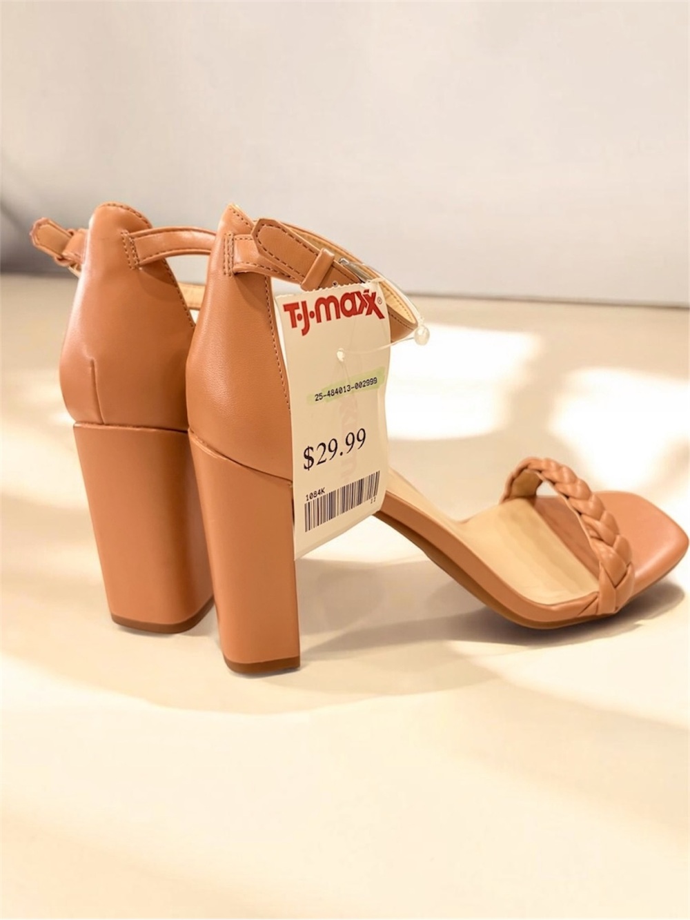 NWT Nine West Tan Block Heel Sandals